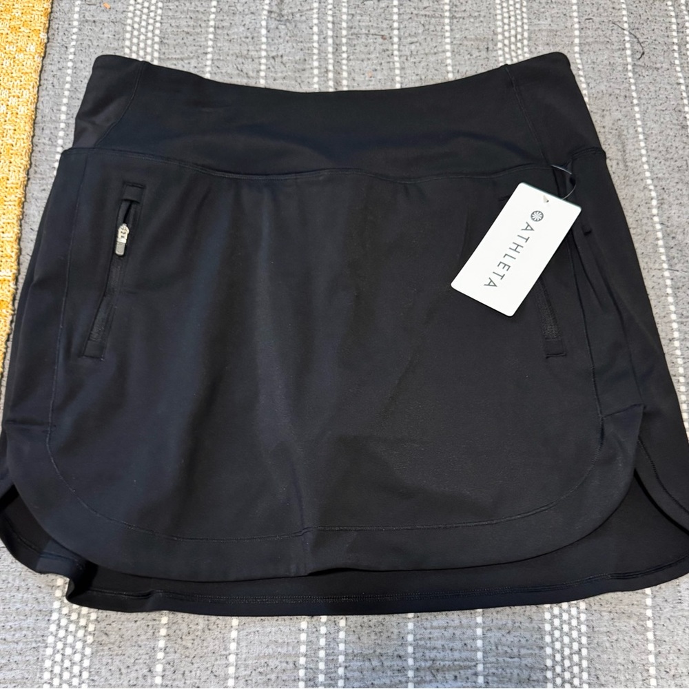 Athleta Black Skort with Zippered Pockets